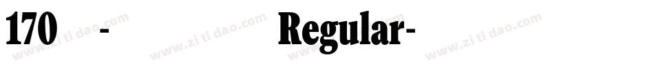 170号-俊逸手书 Regular字体转换